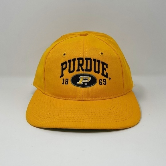 Vintage 90s Purdue Snapback Hat Embroidered - Picture 1 of 9